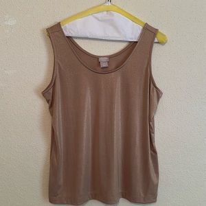 EUC Chicos Travelers Champagne Metallic Shell, 2 (12/14)